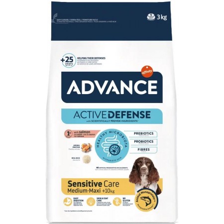 Advance Dog Sensitive Salmon and Rice ЛОСОСЬ корм для собак средних и крупных пород 3 кг (524319)